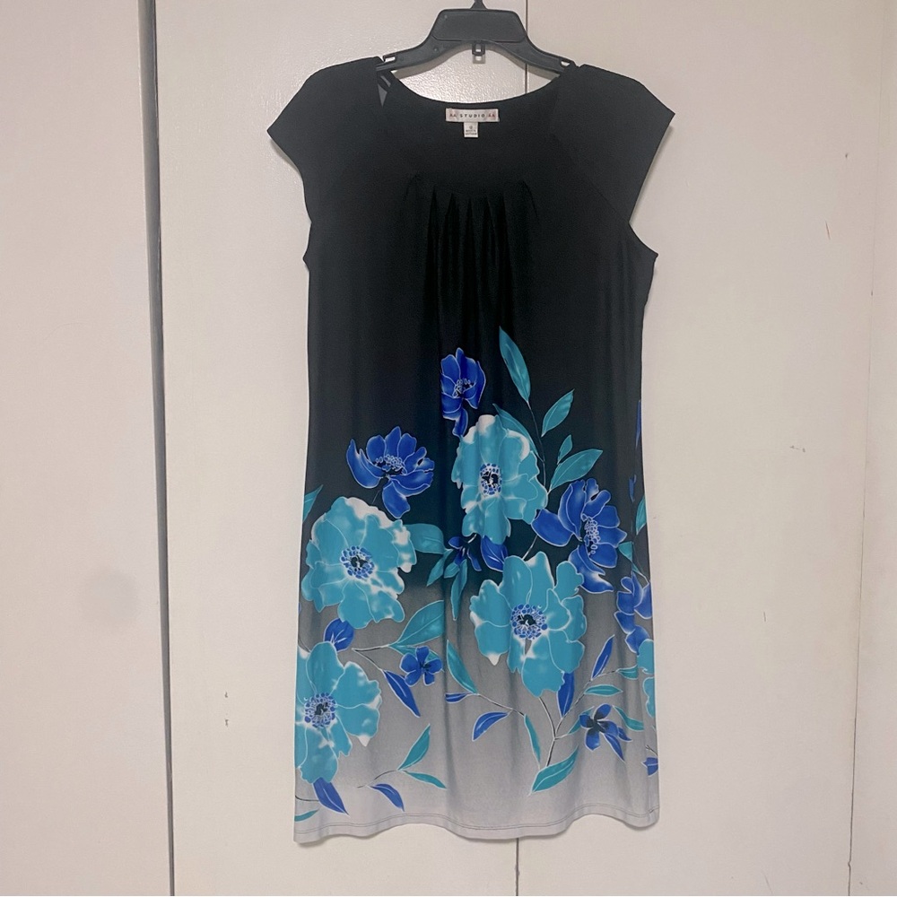Black and Blue Floral Dress